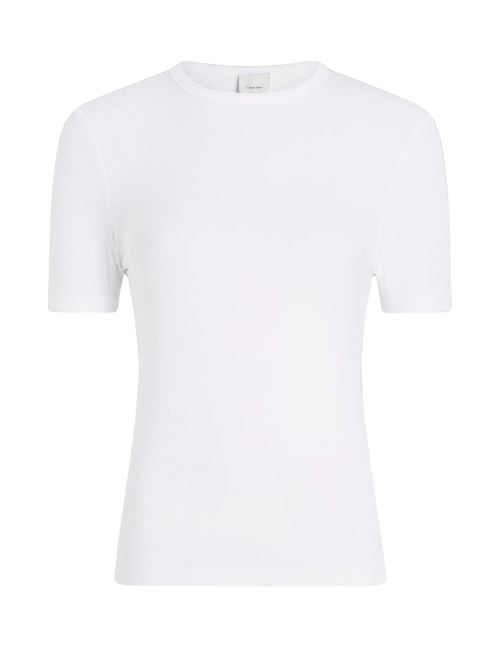 T-shirt a costine bianca Calvin Klein | K20K208052YAF